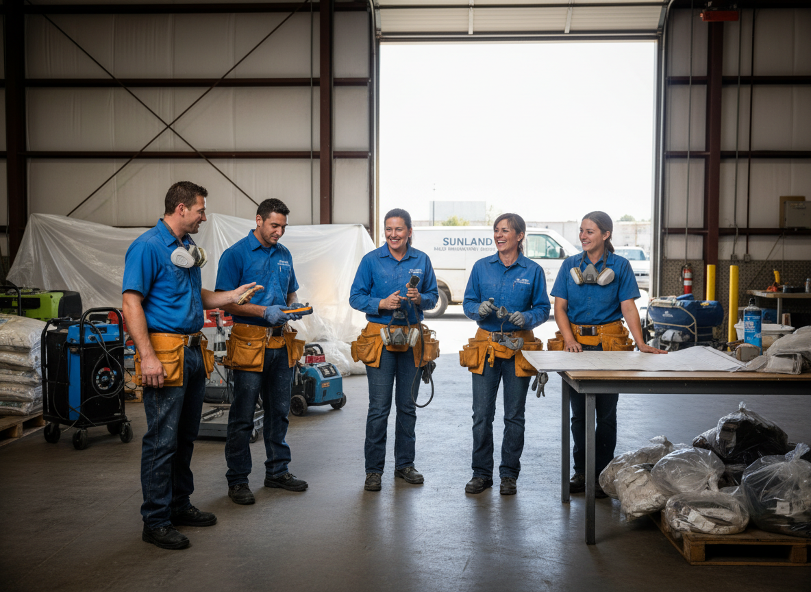 The Mold Remediation Service Sunland team at work in Sunland