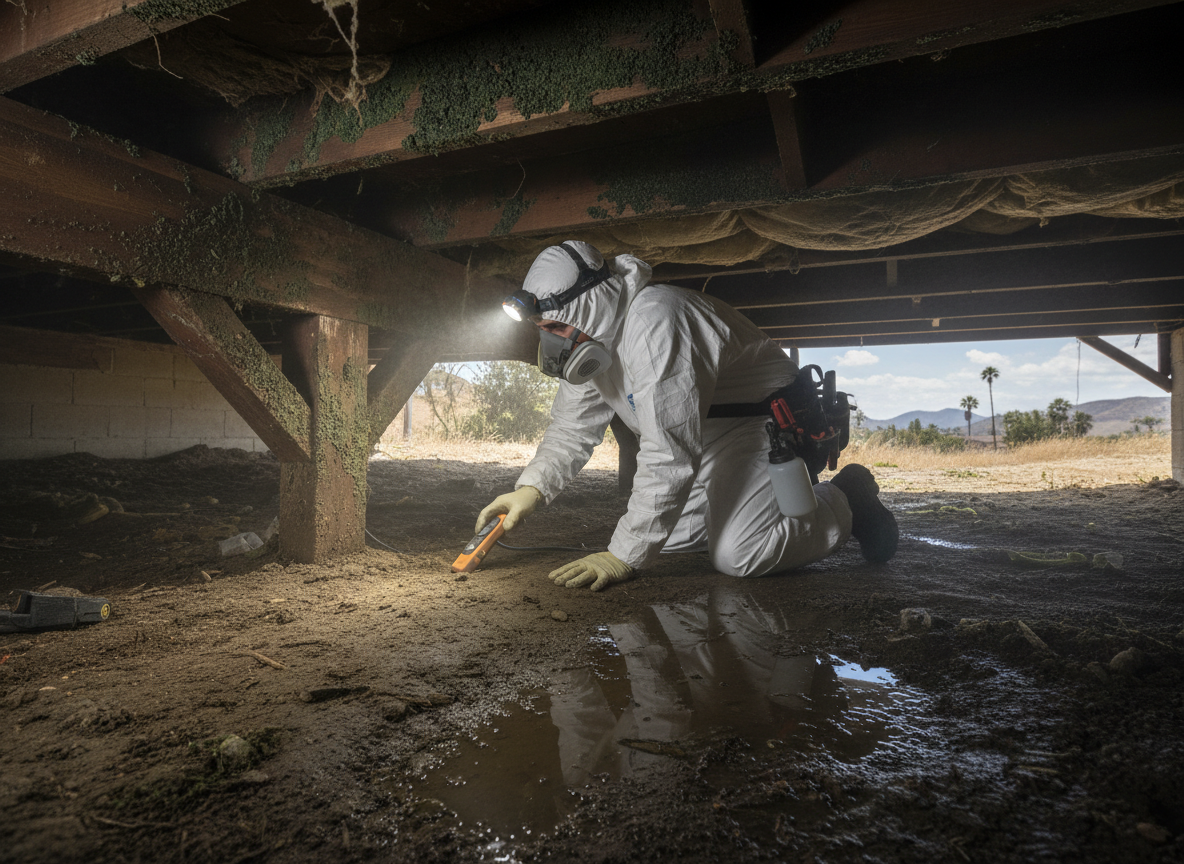 Checking Crawl Spaces for Mold After Monsoon Season in Sunland